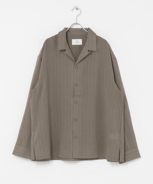 URBAN RESEARCH Sonny Label(アーバンリサーチサニーレーベル)の「レーヨン混ストライプオープンカラーシャツ(シャツ/ブラウス・メンズ・ブルー/グレー/ブラウン系その他・MEDIUM/LARGE)」の16枚目の写真