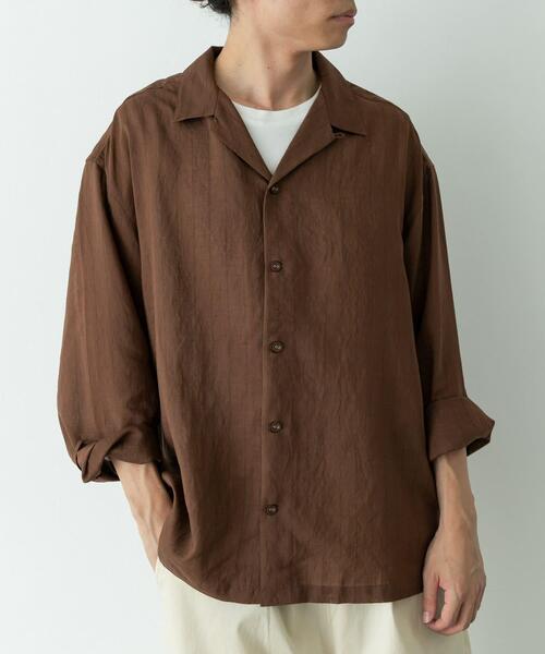 URBAN RESEARCH Sonny Label(アーバンリサーチサニーレーベル)の「レーヨン混ストライプオープンカラーシャツ(シャツ/ブラウス・メンズ・ブルー/グレー/ブラウン系その他・MEDIUM/LARGE)」の19枚目の写真