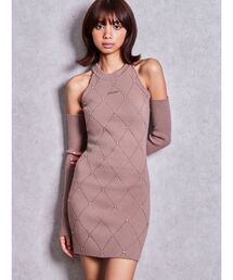 GYDAプレートbijou quiltingニットワンピース