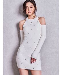 GYDAプレートbijou quiltingニットワンピース