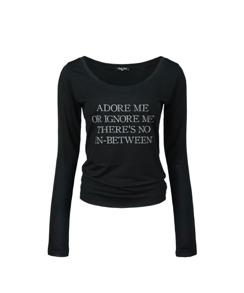 MAGORENSEOUL（マゴレンソウル）の「ADORE ME レディース ルーズフィットロングスリーブブラック（Tシャツ/カットソー・レディース・その他・FREE）」の2枚目の写真