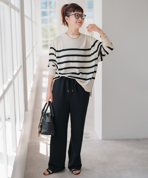 Spick & Span(スピックアンドスパン)の「《新色有り / 追加》ウォッシャブルラグランスリーブプルオーバー(ニット/セーター・レディース・レッド/チャコールグレー/その他2/アイボリー・FREE)」の8枚目の写真