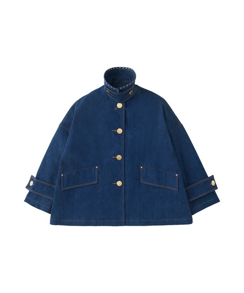 Mackintosh(マッキントッシュ)の「NEW HUMBIE DNM JK STUD MB EX(デニムジャケット・レディース・インディゴブルー・6)」の2枚目の写真