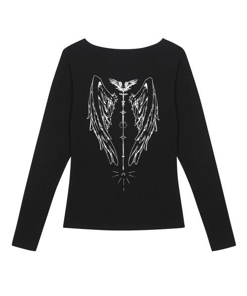 LUVISTRUE(ラヴイズトゥルー)の「RL WING LONG SLEEVE(BLACK)(Tシャツ/カットソー・レディース・その他・FREE)」の3枚目の写真