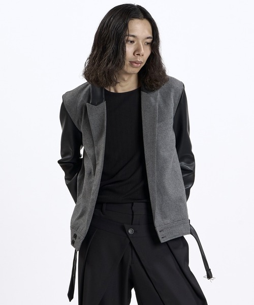 NO ID.（ノーアイディ）の「【NO ID.】Riders Tailored Jacket / ライダース テーラード ジャケット（テーラードジャケット・メンズ・グレー/ブラック・ONE）」の22枚目の写真