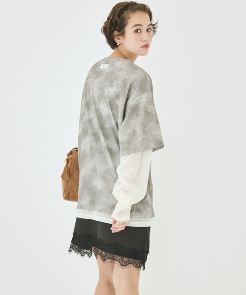 MIRROR STOKE(ミラーストーク)の「【ZOZO限定】MM OPEN LAYERED T-SHIRT/ミラーメモリーオープンレイヤードティーシャツ(Tシャツ/カットソー・レディース・グレー/モカ・MEDIUM)」の11枚目の写真