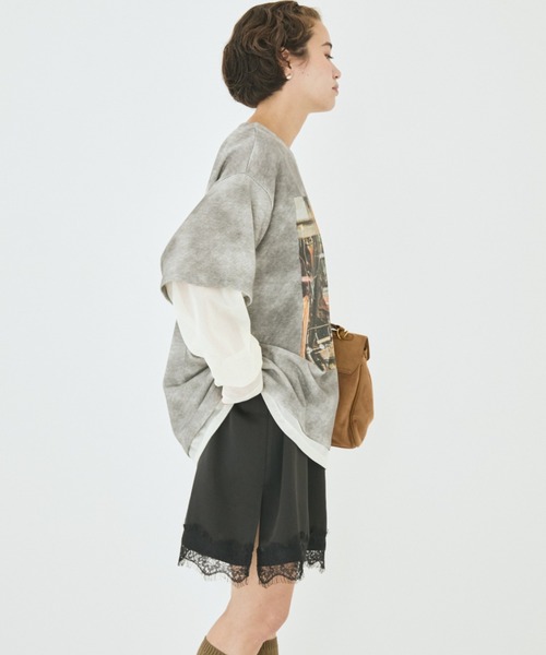 MIRROR STOKE(ミラーストーク)の「【ZOZO限定】MM OPEN LAYERED T-SHIRT/ミラーメモリーオープンレイヤードティーシャツ(Tシャツ/カットソー・レディース・グレー/モカ・MEDIUM)」の13枚目の写真