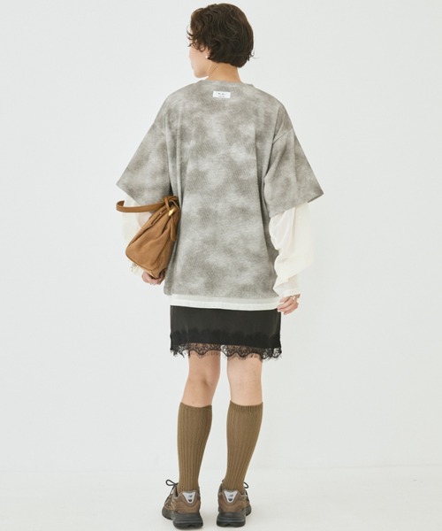 MIRROR STOKE(ミラーストーク)の「【ZOZO限定】MM OPEN LAYERED T-SHIRT/ミラーメモリーオープンレイヤードティーシャツ(Tシャツ/カットソー・レディース・グレー/モカ・MEDIUM)」の20枚目の写真