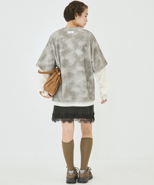 MIRROR STOKE(ミラーストーク)の「【ZOZO限定】MM OPEN LAYERED T-SHIRT/ミラーメモリーオープンレイヤードティーシャツ(Tシャツ/カットソー・レディース・グレー/モカ・MEDIUM)」の21枚目の写真