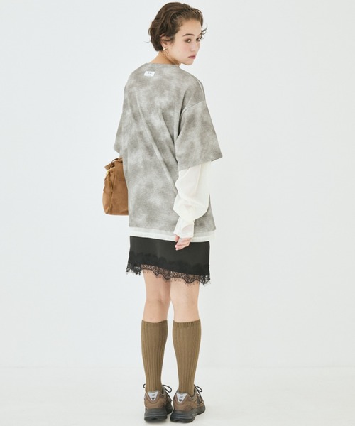 MIRROR STOKE(ミラーストーク)の「【ZOZO限定】MM OPEN LAYERED T-SHIRT/ミラーメモリーオープンレイヤードティーシャツ(Tシャツ/カットソー・レディース・グレー/モカ・MEDIUM)」の22枚目の写真