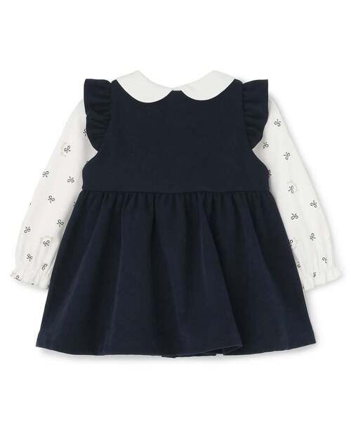 kate spade new york kids(ケイトスペードニューヨーク)の「ジャンパースカート&ボウカットソーセット(ワンピース・キッズ・ネイビー・80cm)」の2枚目の写真