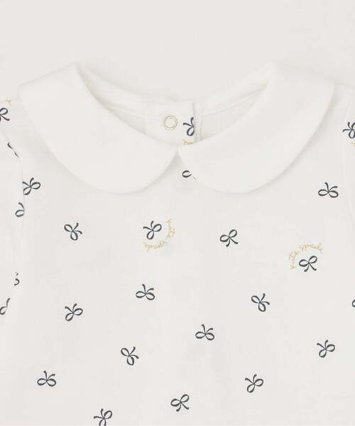 kate spade new york kids(ケイトスペードニューヨーク)の「ジャンパースカート&ボウカットソーセット(ワンピース・キッズ・ネイビー・80cm)」の4枚目の写真