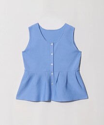 ＜GLR_MINE＞ペプラム 2WAY  ニット ベスト ウォッシャブル