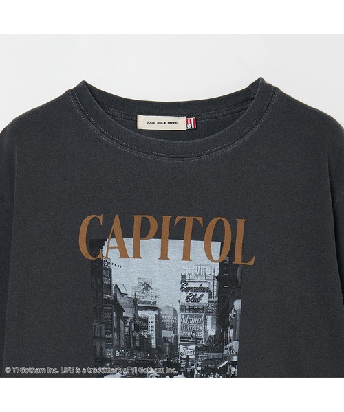 HELIOPOLE(エリオポール)の「<GOOD ROCK SPEED> LIFE PC T-SHIRTS / ライフ ピクチャー コレクション Tシャツ(Tシャツ/カットソー・レディース・チャコールグレー/ブラウン・1)」の4枚目の写真