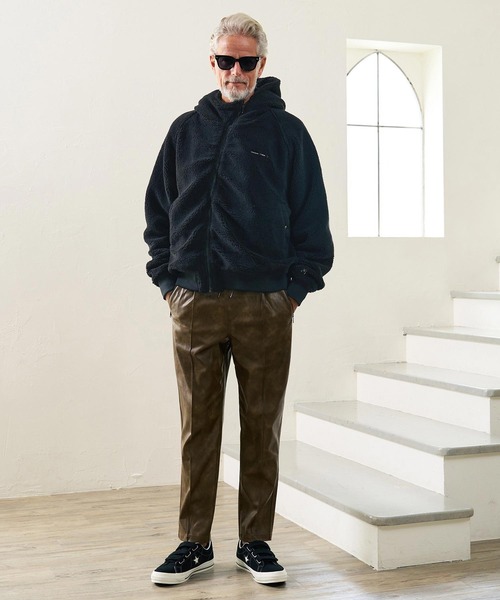 Maison code 13(メゾンコードサーティーン)の「mpa4199- Boa Asymmetric Zip Hoodie ジップパーカー(M26W-05)(パーカー・メンズ・ブラック/チャコール・S/M/L)」の12枚目の写真