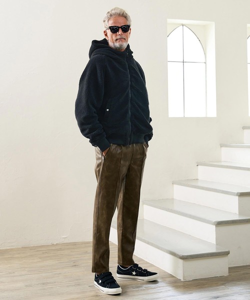 Maison code 13(メゾンコードサーティーン)の「mpa4199- Boa Asymmetric Zip Hoodie ジップパーカー(M26W-05)(パーカー・メンズ・ブラック/チャコール・S/M/L)」の13枚目の写真