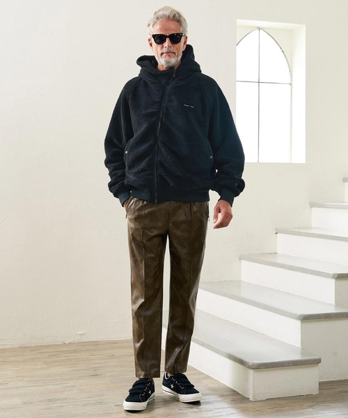 Maison code 13(メゾンコードサーティーン)の「mpa4199- Boa Asymmetric Zip Hoodie ジップパーカー(M26W-05)(パーカー・メンズ・ブラック/チャコール・S/M/L)」の14枚目の写真