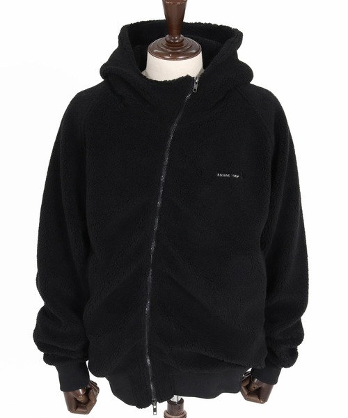 Maison code 13(メゾンコードサーティーン)の「mpa4199- Boa Asymmetric Zip Hoodie ジップパーカー(M26W-05)(パーカー・メンズ・ブラック/チャコール・S/M/L)」の18枚目の写真