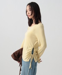 [華奢見え]バックシアーロングスリーブT