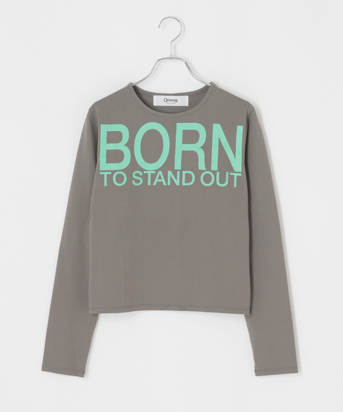 Oriens JOURNAL STANDARD(オリエンス ジャーナルスタンダード)の「BORN ロゴロングスリーブ(Tシャツ/カットソー・レディース・グリーン/グレー・FREE)」の9枚目の写真