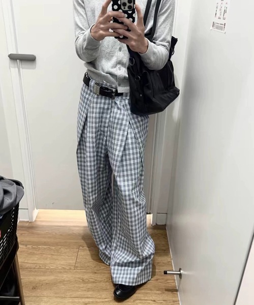 Ressaca(レサーカ)の「チェック柄クロスタックワイドパンツ(その他パンツ・メンズ・ブルー/ブラック・L/M)」の16枚目の写真