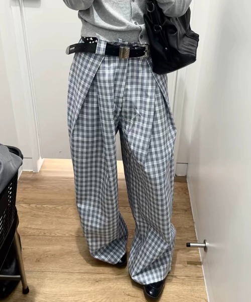Ressaca(レサーカ)の「チェック柄クロスタックワイドパンツ(その他パンツ・メンズ・ブルー/ブラック・L/M)」の17枚目の写真