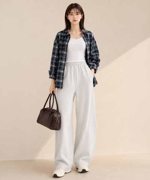 by LEGNA(バイレグナ)の「オーバーサイズチェックシャツ(シャツ/ブラウス・レディース・イエロー/ブルー/レッド/ダークブルー/ブラック/グリーン・FREE)」の15枚目の写真