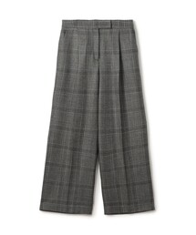 SILK AIR PANE タックワイドパンツ