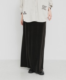 VELOUR NARROW SKIRT