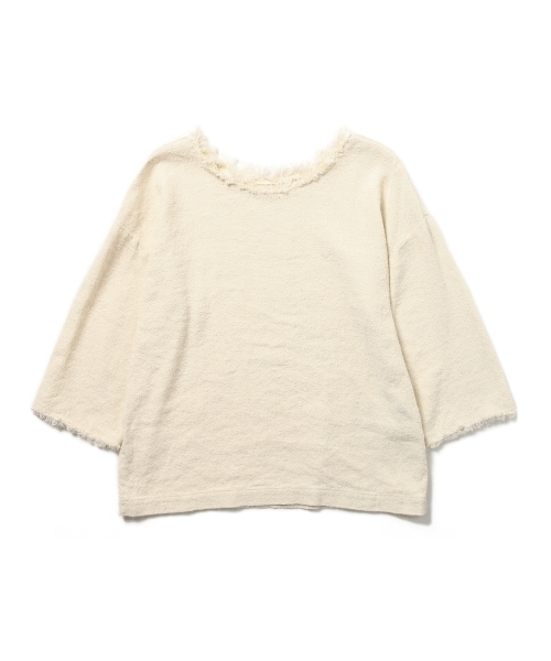 Demi-Luxe BEAMS（デミルクス ビームス）の「Demi-Luxe BEAMS / リネンシルク フリンジプルオーバー（シャツ/ブラウス・レディース・オフホワイト/ブラック・36/38）」の16枚目の写真