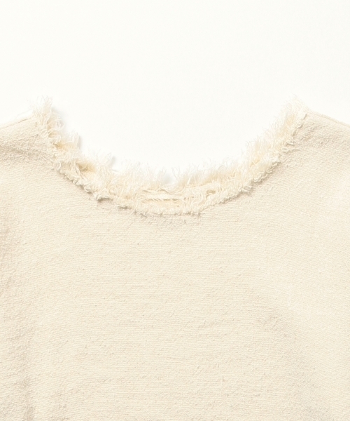Demi-Luxe BEAMS（デミルクス ビームス）の「Demi-Luxe BEAMS / リネンシルク フリンジプルオーバー（シャツ/ブラウス・レディース・オフホワイト/ブラック・36/38）」の9枚目の写真