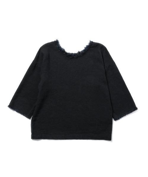 Demi-Luxe BEAMS（デミルクス ビームス）の「Demi-Luxe BEAMS / リネンシルク フリンジプルオーバー（シャツ/ブラウス・レディース・オフホワイト/ブラック・36/38）」の11枚目の写真