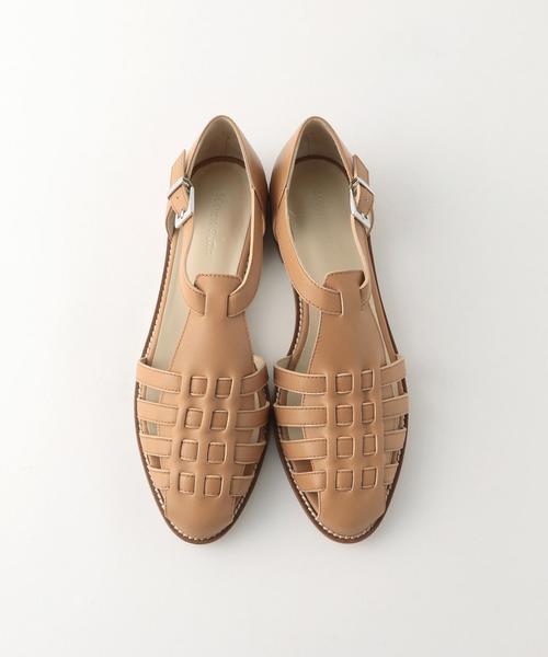 Steven Alan（スティーブンアラン）の「＜Steven Alan＞LEATHER MESH SANDAL/ｻﾝﾀﾞﾙ（サンダル・レディース・オフホワイト/ブラウン・36/38/37）」の7枚目の写真