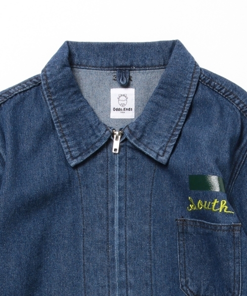 Ray BEAMS（レイビームス）の「TOGA ODDS&ENDS / プリントデニム ジャケット（ブルゾン・レディース・ネイビー・ONE SIZE）」の4枚目の写真