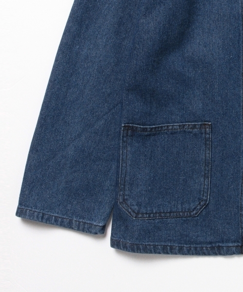 Ray BEAMS（レイビームス）の「TOGA ODDS&ENDS / プリントデニム ジャケット（ブルゾン・レディース・ネイビー・ONE SIZE）」の5枚目の写真