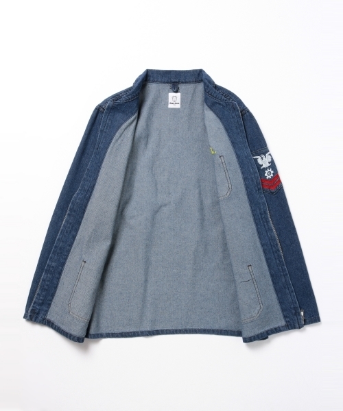 Ray BEAMS（レイビームス）の「TOGA ODDS&ENDS / プリントデニム ジャケット（ブルゾン・レディース・ネイビー・ONE SIZE）」の6枚目の写真