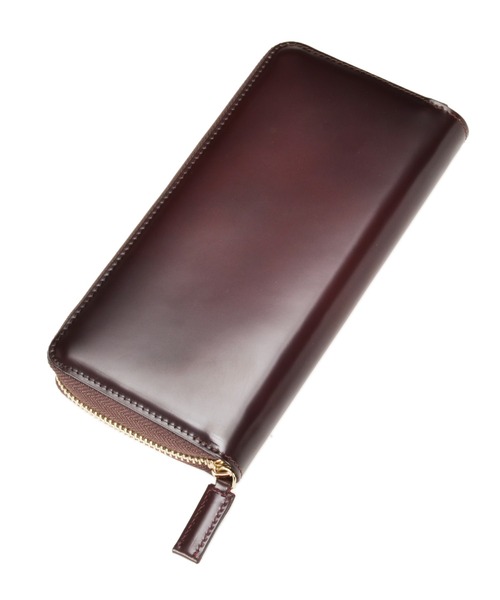 GUIONNET Cordvan Leather Round Fastner Long Wallet ギオネ コード  