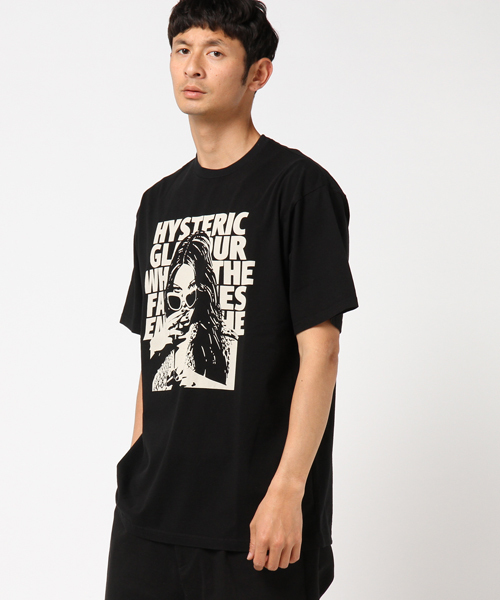 HYSTERIC GLAMOUR(ヒステリックグラマー)の「GLASSES WOMAN プリント Tシャツ(Tシャツ/カットソー・メンズ・ホワイト/グリーン系カモフラージュ/ブラック・X-SMALL/SMALL/MEDIUM/LARGE)」の12枚目の写真