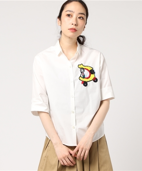 TSUMORI CHISATO（ツモリチサト）の「ﾀｲﾌﾟﾗｲﾀｰ（シャツ/ブラウス・レディース・ネイビー/オフホワイト・02）」の11枚目の写真