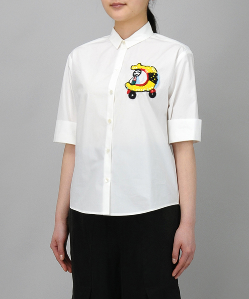 TSUMORI CHISATO（ツモリチサト）の「ﾀｲﾌﾟﾗｲﾀｰ（シャツ/ブラウス・レディース・ネイビー/オフホワイト・02）」の13枚目の写真