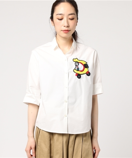 TSUMORI CHISATO（ツモリチサト）の「ﾀｲﾌﾟﾗｲﾀｰ（シャツ/ブラウス・レディース・ネイビー/オフホワイト・02）」の3枚目の写真