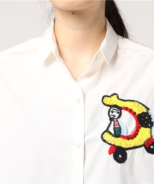 TSUMORI CHISATO（ツモリチサト）の「ﾀｲﾌﾟﾗｲﾀｰ（シャツ/ブラウス・レディース・ネイビー/オフホワイト・02）」の6枚目の写真