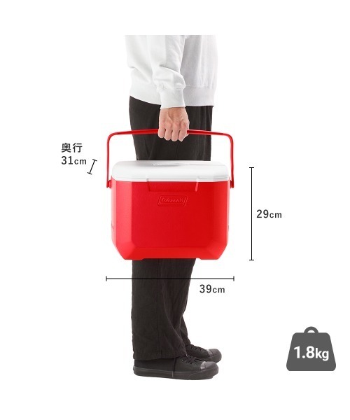 COLEMAN(コールマン)の「エクスカーションクーラー/16QT(アウトドアグッズ・メンズ・レッド/ブルー/チャコール・ONE SIZE)」の10枚目の写真