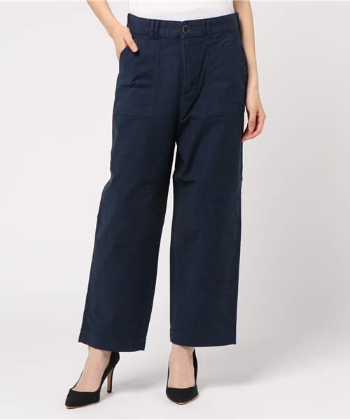 Moname(モナーム)の「■MONAME ファティーグパンツ WIDE PANTS(ワイドパンツ)/41163218(デニムパンツ・レディース・カーキ/ネイビー・23inch/25inch/24inch/26inch)」の1枚目の写真