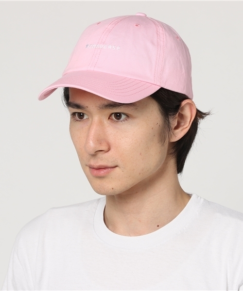 CONVERSE(コンバース)の「【CONVERSE/コンバース】コットンローキャップ ブランドロゴ 刺繍(キャップ・メンズ・ブラック/ネイビー/ホワイト/ピンク/ロイヤルブルー/スミクロ/レッド/エンジ/ベージュ/パープル・FREE)」の2枚目の写真