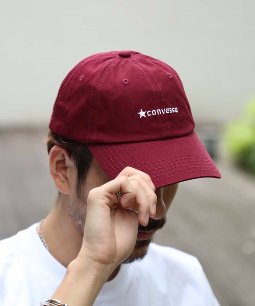 CONVERSE(コンバース)の「【CONVERSE/コンバース】コットンローキャップ ブランドロゴ 刺繍(キャップ・メンズ・ブラック/ネイビー/ホワイト/ピンク/ロイヤルブルー/スミクロ/レッド/エンジ/ベージュ/パープル・FREE)」の9枚目の写真