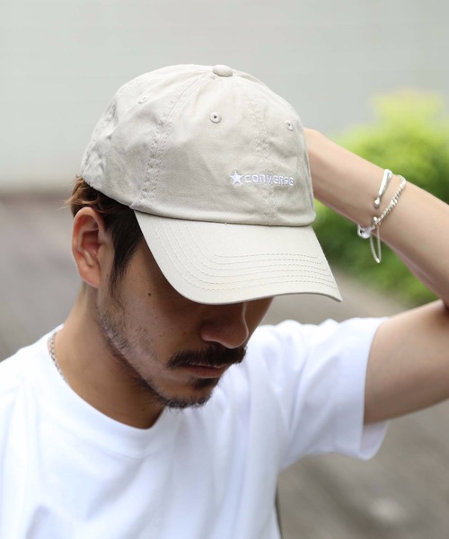 CONVERSE(コンバース)の「【CONVERSE/コンバース】コットンローキャップ ブランドロゴ 刺繍(キャップ・メンズ・ブラック/ネイビー/ホワイト/ピンク/ロイヤルブルー/スミクロ/レッド/エンジ/ベージュ/パープル・FREE)」の5枚目の写真