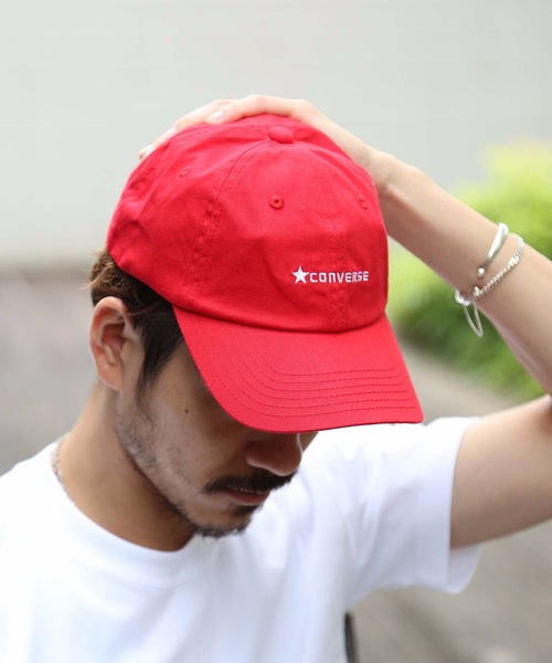 CONVERSE(コンバース)の「【CONVERSE/コンバース】コットンローキャップ ブランドロゴ 刺繍(キャップ・メンズ・ブラック/ネイビー/ホワイト/ピンク/ロイヤルブルー/スミクロ/レッド/エンジ/ベージュ/パープル・FREE)」の18枚目の写真