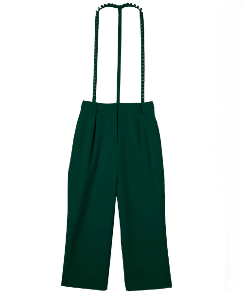 EIMY ISTOIRE（エイミーイストワール）の「パールサスペンダーパンツ（その他パンツ・レディース・グリーン/ブラック/ベージュ・MEDIUM/SMALL）」の3枚目の写真