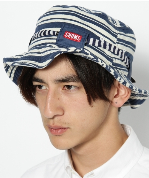BEAMS（ビームス）の「CHUMS×BEAMS / 別注 ボーダースウェットハット（ハット・メンズ・グレー/ネイビー・ONE SIZE）」の6枚目の写真